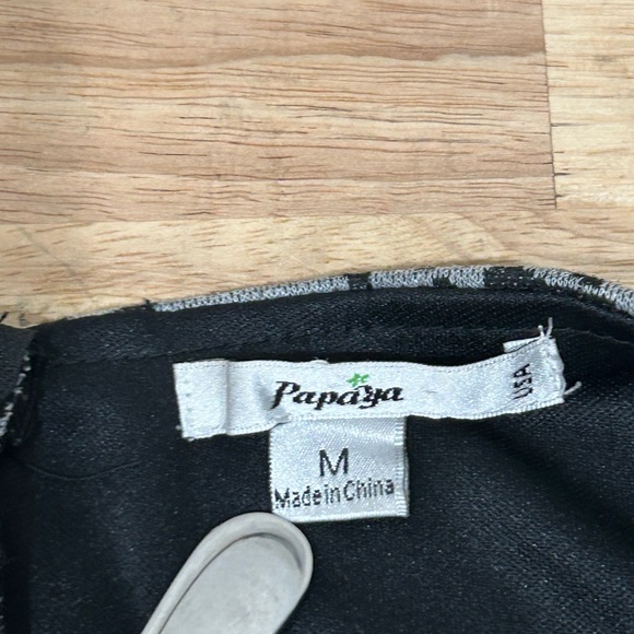 Papaya Strapless Leopard Print Color Block Mini Dress with Bow SZ Medium - Picture 6 of 9